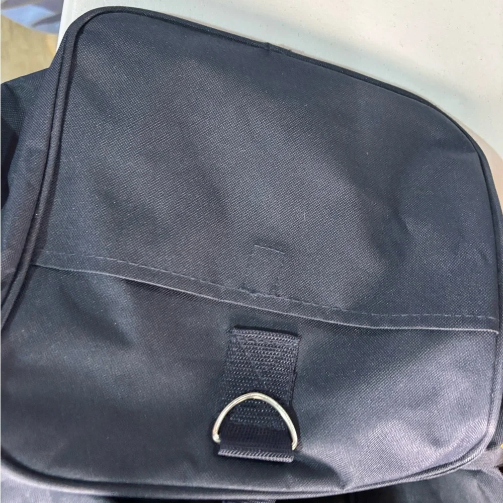Secure wrap navy blue duffle bag